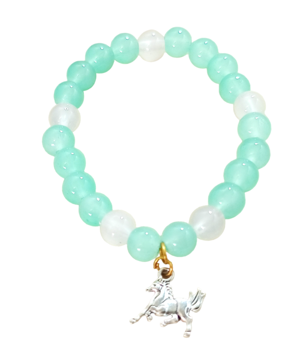 GLASS BEAD CHARM BRACELET - HCBT1002_GW01