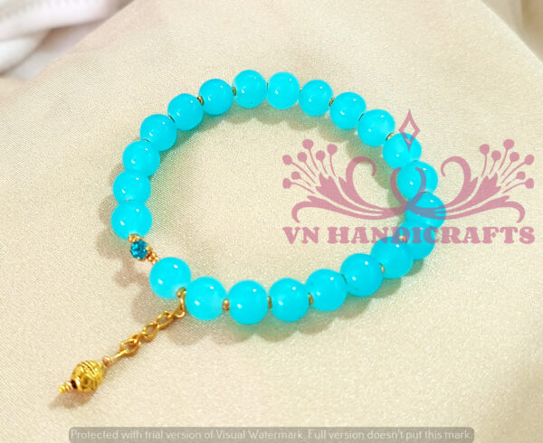 GLASS BEAD CHARM BRACELET - HCBT1002_LB01