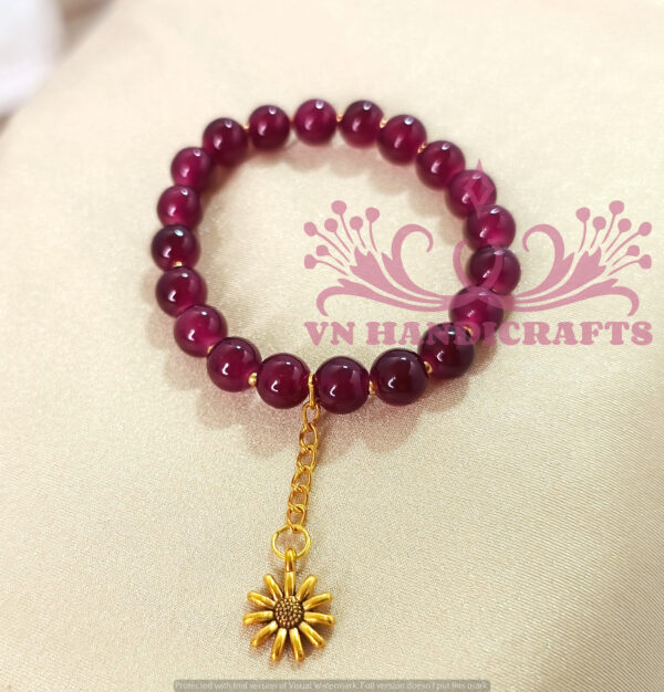 GLASS BEAD CHARM BRACELET - HCBT1002_M03