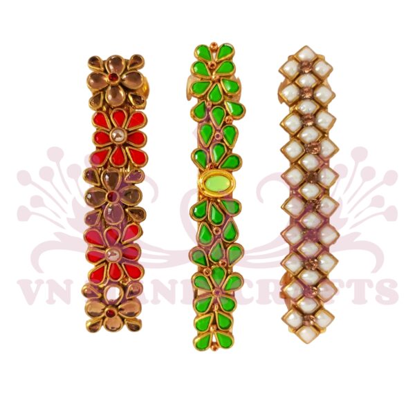 KUNDAN STONE HAIR CENTER CLIP - HCC1003-HCC1014-HCC1024