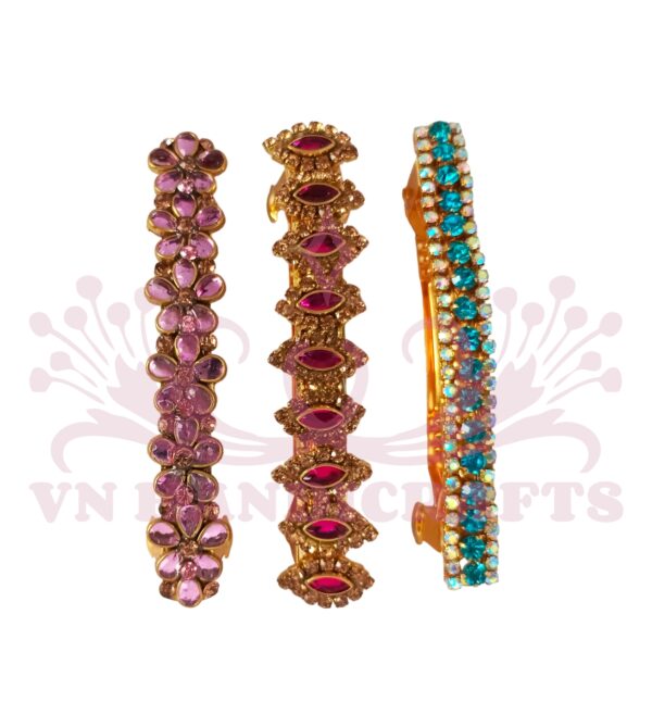 KUNDAN STONE HAIR CENTER CLIP - HCC1034-HCC1031-HCC1022