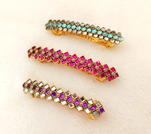 KUNDAN STONE HAIR CENTER CLIP - HCC1058_HCC1059_HCC1060