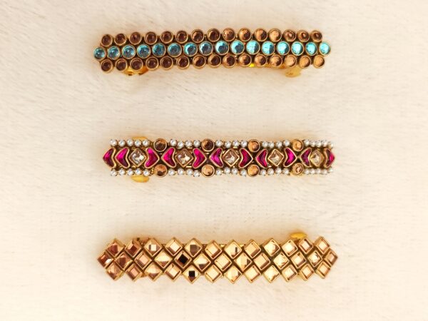 KUNDAN STONE HAIR CENTER CLIP - HCC1061_HCC1062_HCC1063