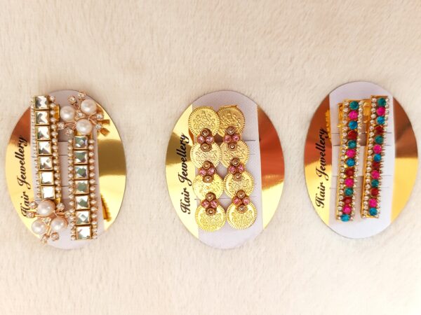 KUNDAN STONE HAIR ALLIGATOR CLIP - HCC1070_HCC1071_HCC1072