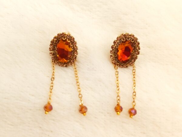 SILK THREAD WITH KUNDAN STONE EARRINGS