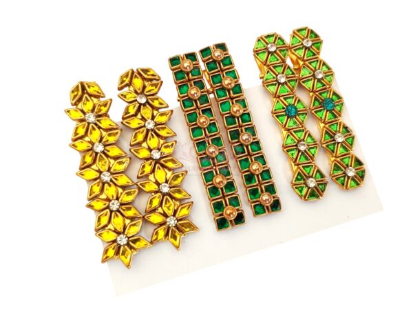 KUNDAN STONE HAIR ALLIGATOR CLIP - HCC1045_HCC1046_HCC1047