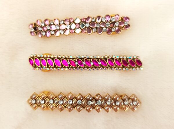 KUNDAN STONE HAIR CENTER CLIP - HCC1048_HCC1050_HCC1051